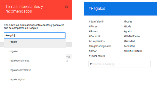 busquedas relacionadas google+